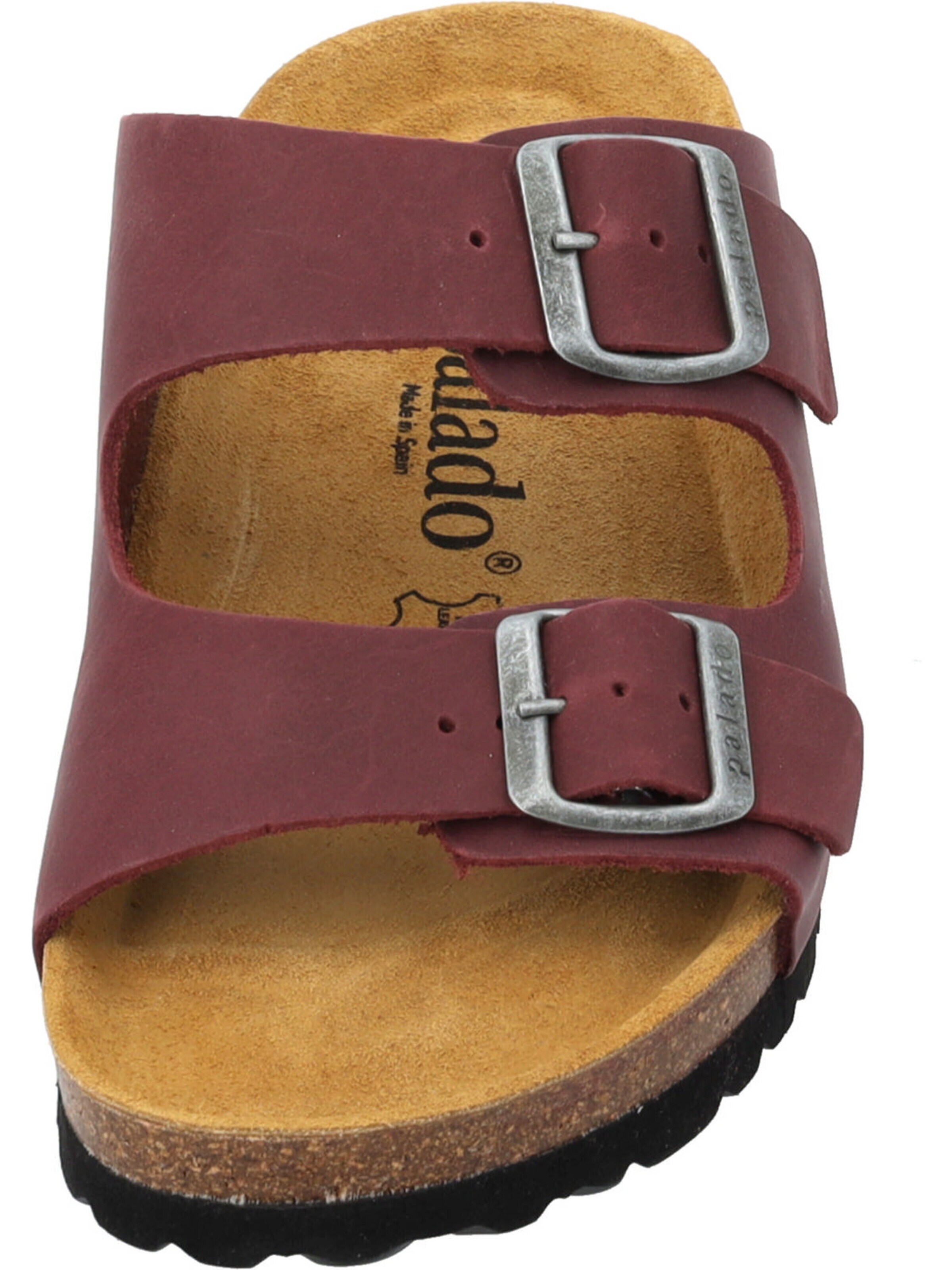 Palado Pantolette 'Palado Korfu Oiled Premium Leather Herren'‌‌‌‌‌‌‌ in Rot