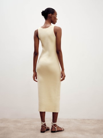 ABOUT YOU x Marie von Behrens Knitted dress 'Vicky' in Yellow