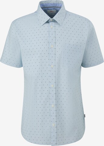 s.Oliver Regular fit Button Up Shirt in Blue: front