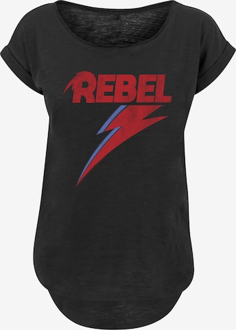 F4NT4STIC Shirt 'David Bowie Distressed Rebel' in Black: front
