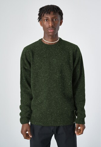 Cleptomanicx Sweater 'Spacer' in Green: front