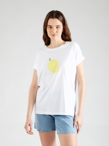 ARMEDANGELS T-shirt 'IDAARA FRUITS' i vit: framsida