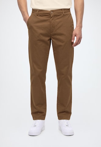 Casual Friday - Loosefit Calças chino 'CFPepe' em castanho: frente