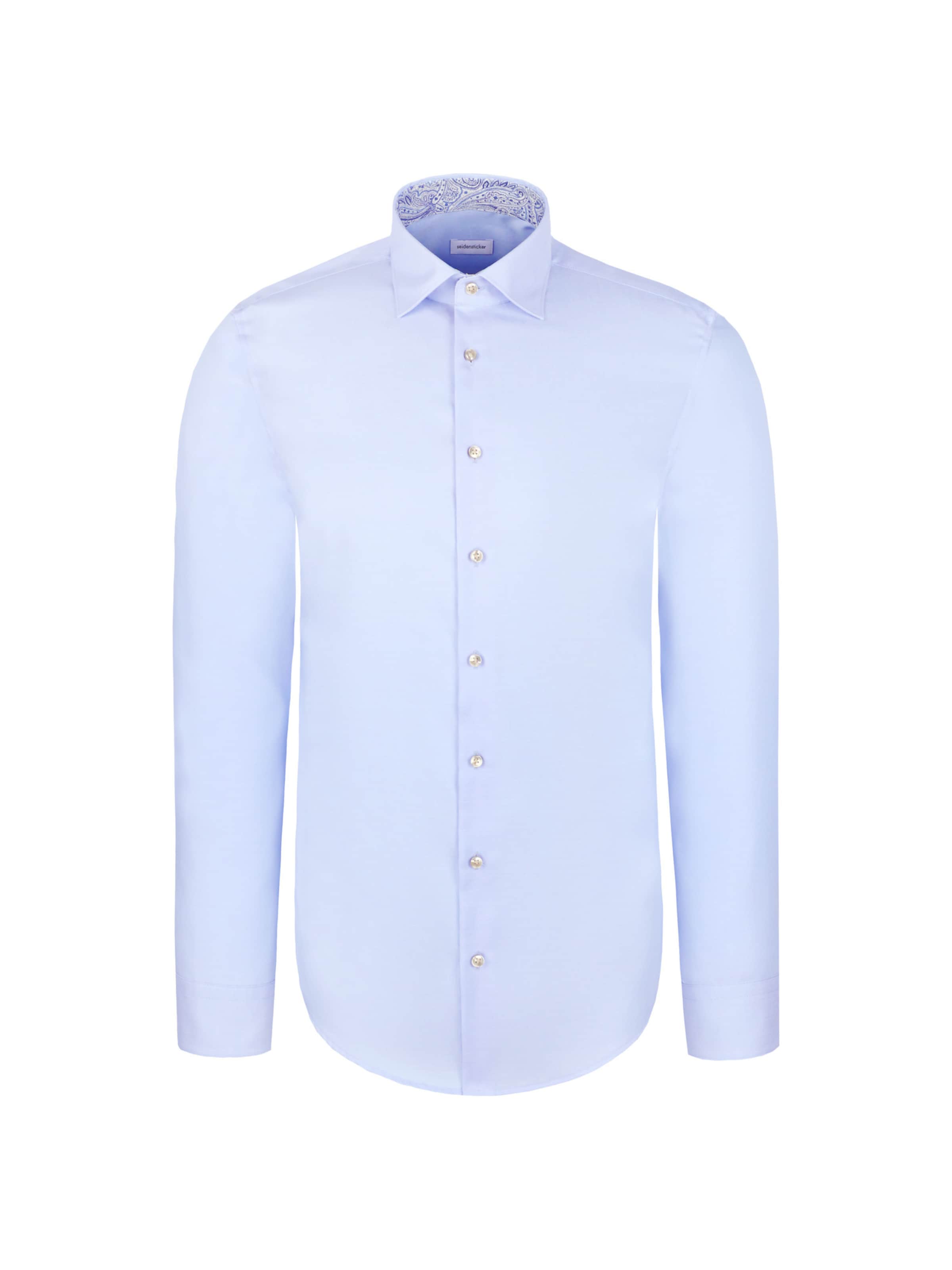 SEIDENSTICKER Slim fit Zakelijk overhemd 'Schwarze Rose' in Blauw: voorkant
