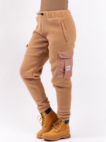 Effilé Pantalon outdoor Eivy en marron : devant