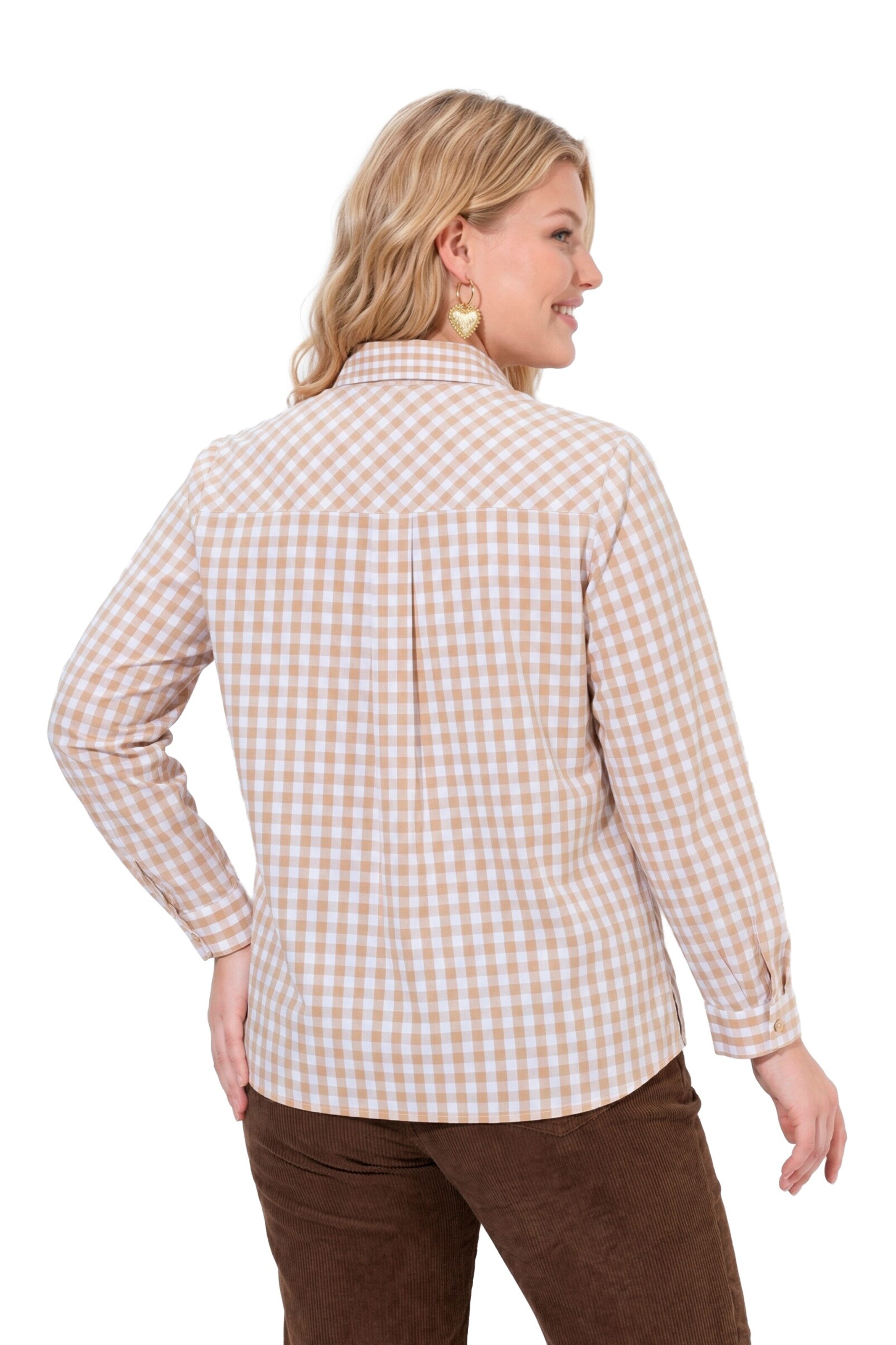 Ulla Popken Klederdracht blouse in Beige