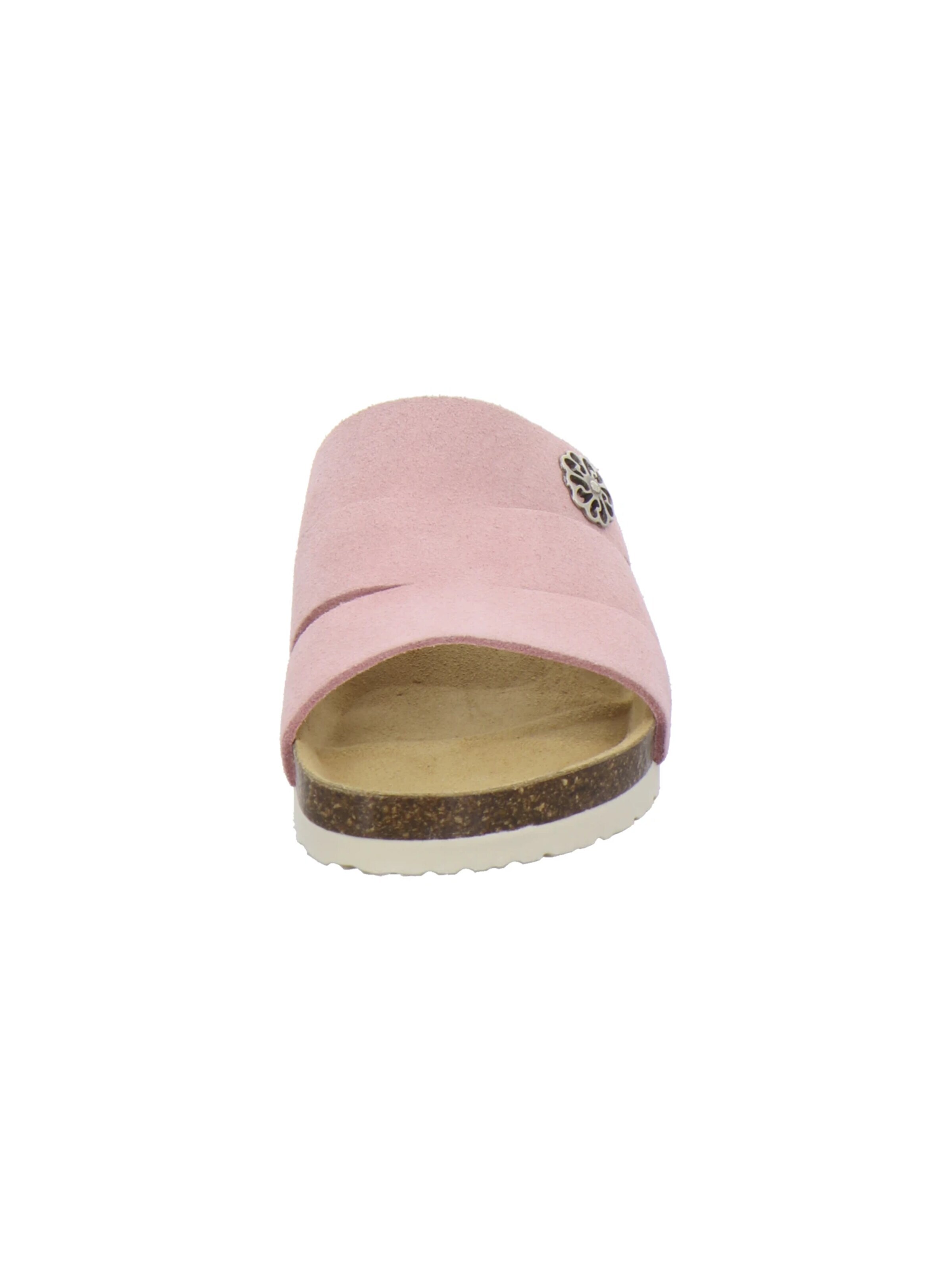 AFS-Schuhe - Zapatos abiertos 'Pantoletten Damen rose Veloursleder' en rosa
