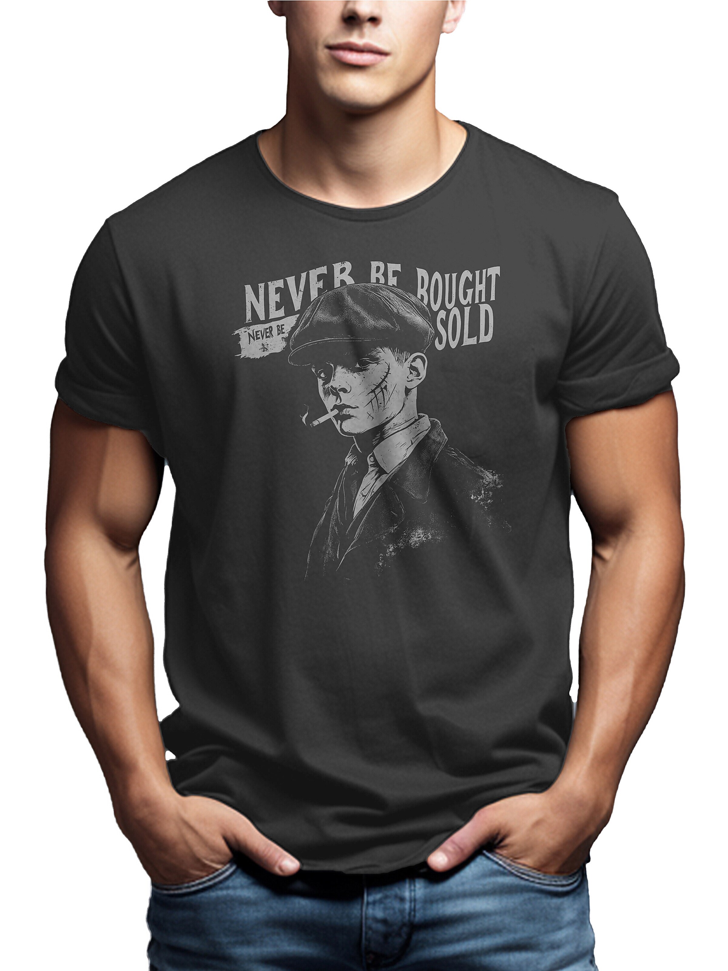 MAKAYA Shirt 'Never Be Bought' in Grey