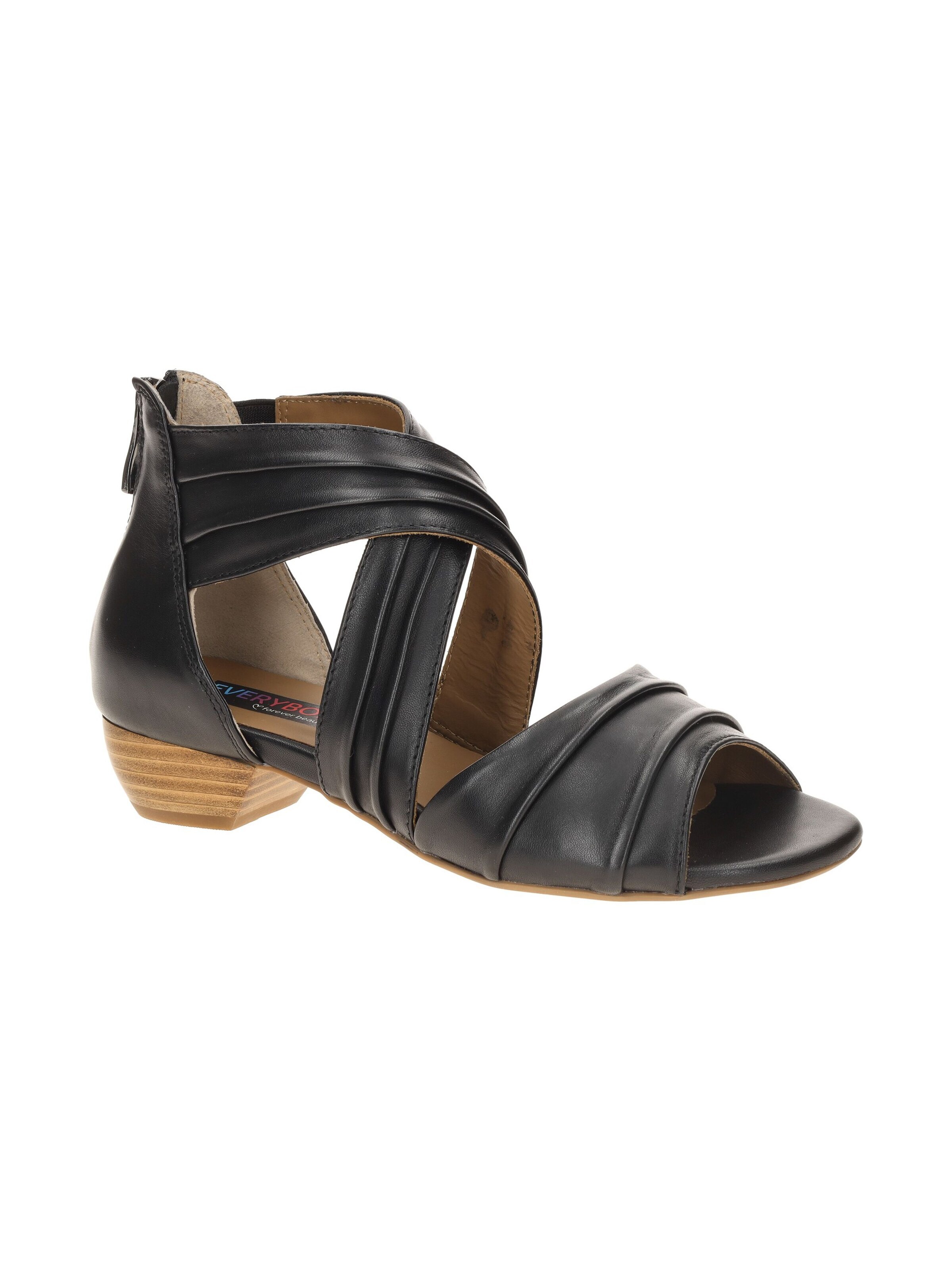 Everybody Sandale 'Everybody Jobas Sandalette schwarz Glattleder'‌‌ in Schwarz: Vorderseite
