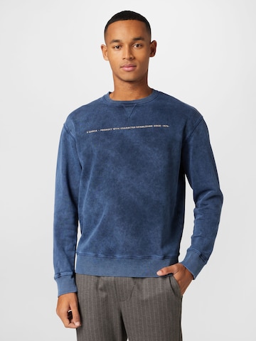 GARCIA Sweatshirt in Blauw: voorkant