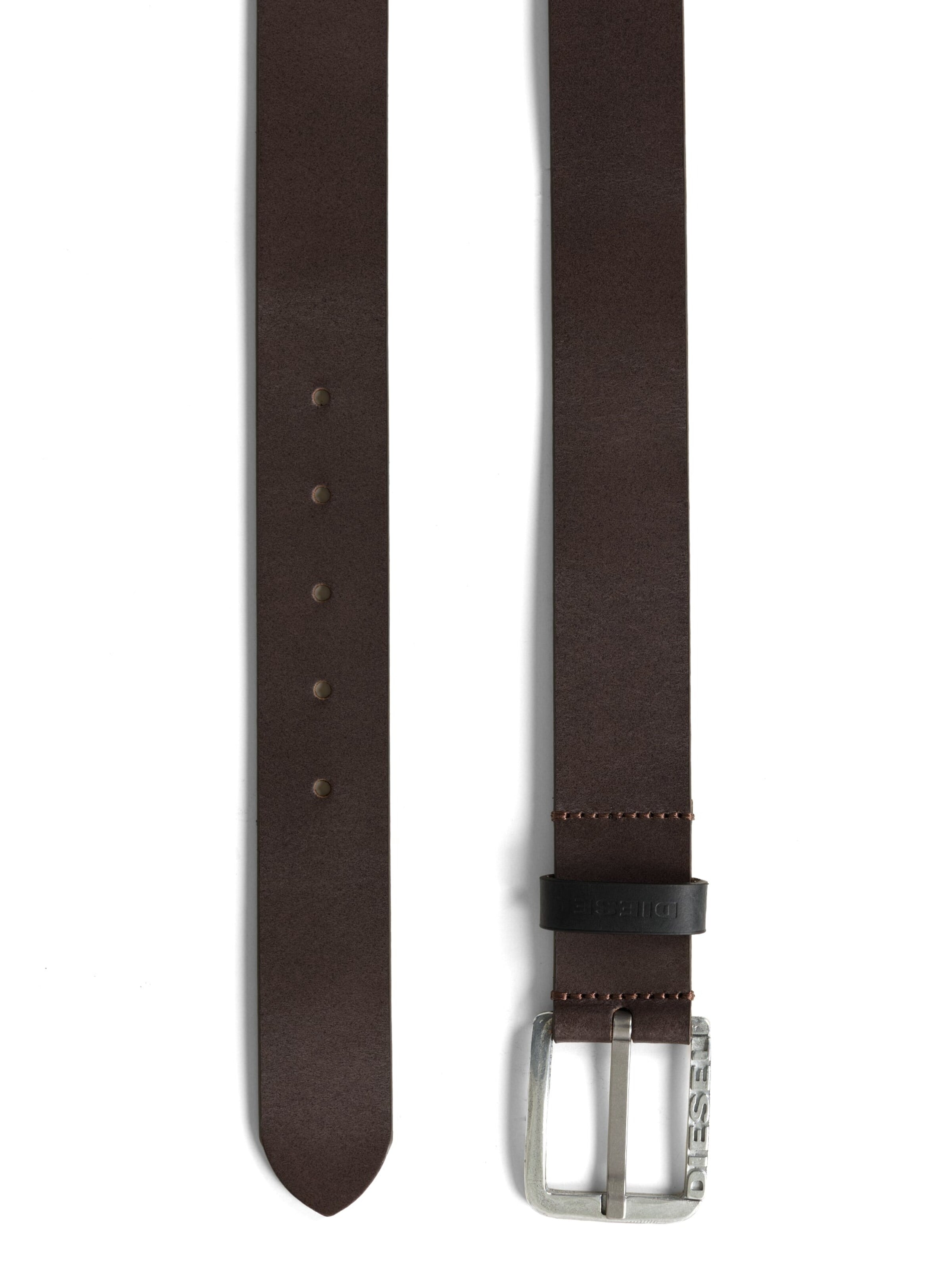 DIESEL Pasek 'LOGO B-BASIC LEATHER BELT' w kolorze brązowy