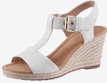 GABOR Strap Sandals in White: front