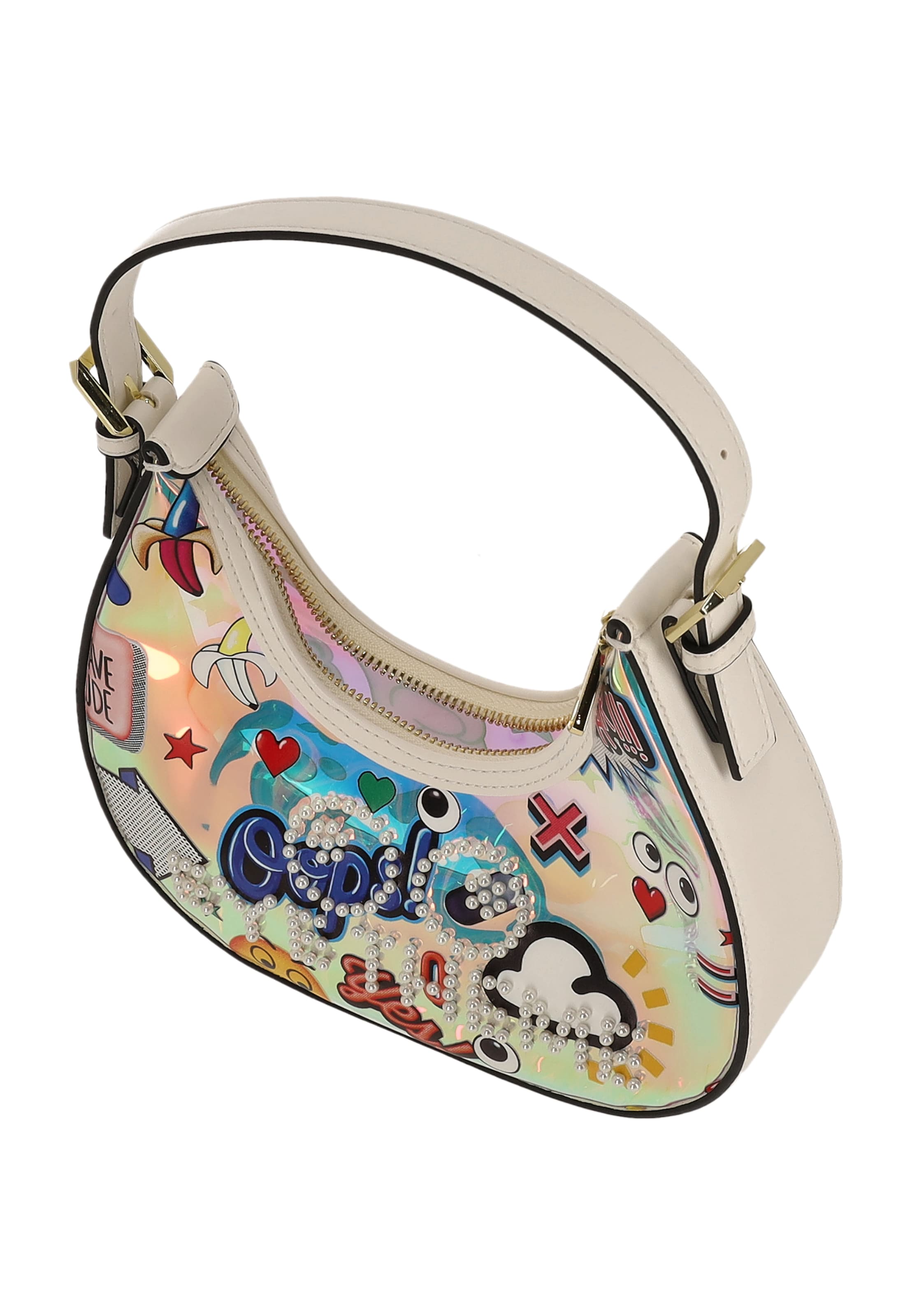 MYMO - Mala de ombro 'Pop Eyetheme' em azul