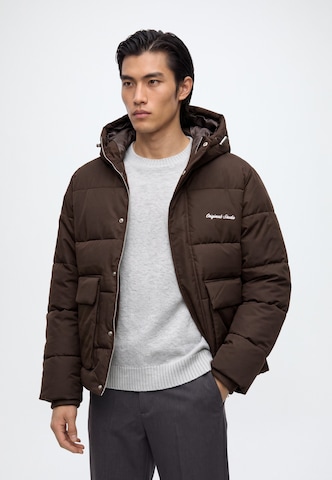 JACK & JONES Зимно яке 'JORNORREBRO' в кафяво: отпред