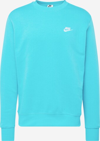 Nike Sportswear Regular fit Majica 'Club Fleece' | zelena barva: sprednja stran