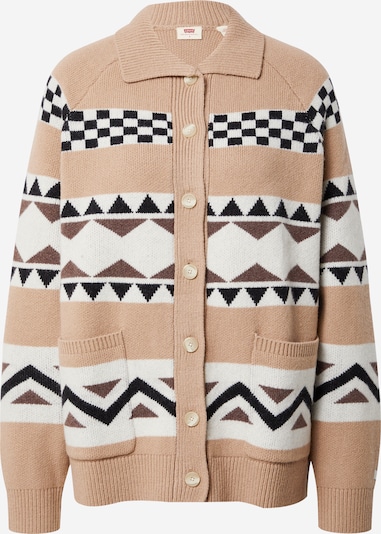 LEVI'S ® Cardigan 'Alaska Sweater' i camel / sort / hvid, Produktvisning