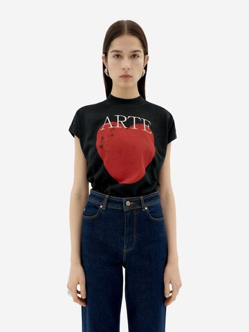 Thinking MU - Camiseta ' ART LOVE ' en negro: frente