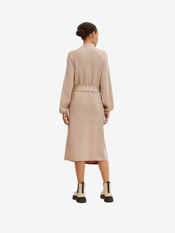 TOM TAILOR Knitted dress in Beige