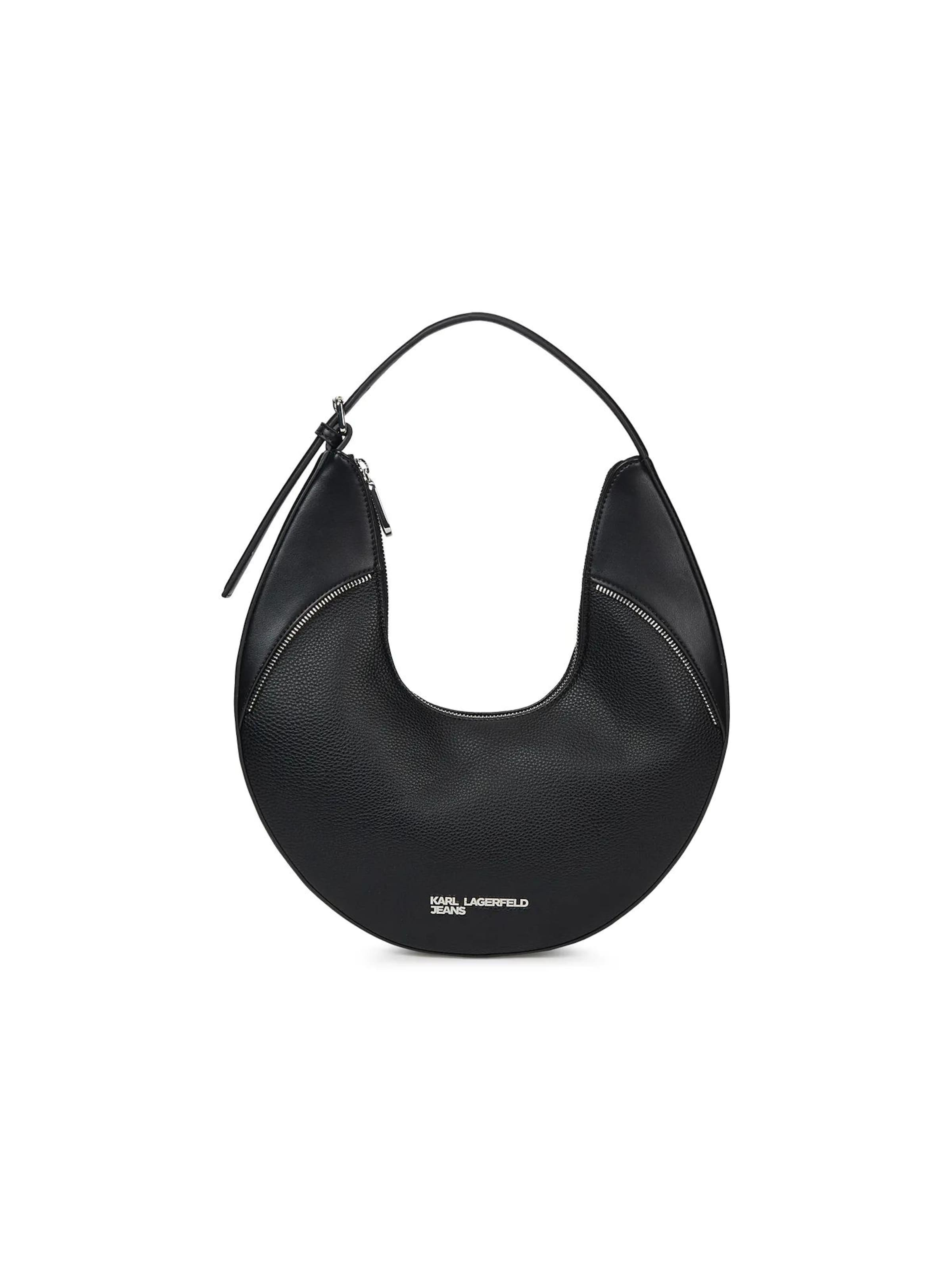 Borsa a spalla 'Rebel' di KARL LAGERFELD JEANS in nero: frontale