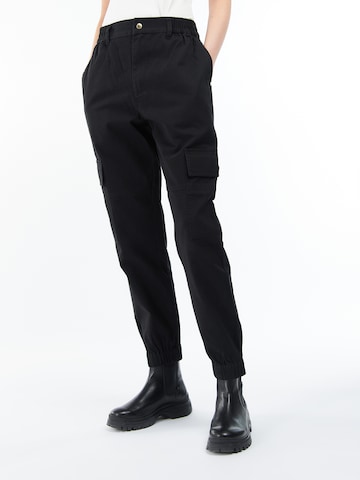 Barbour International Tapered Cargo Pants 'Monaco' in Black: front