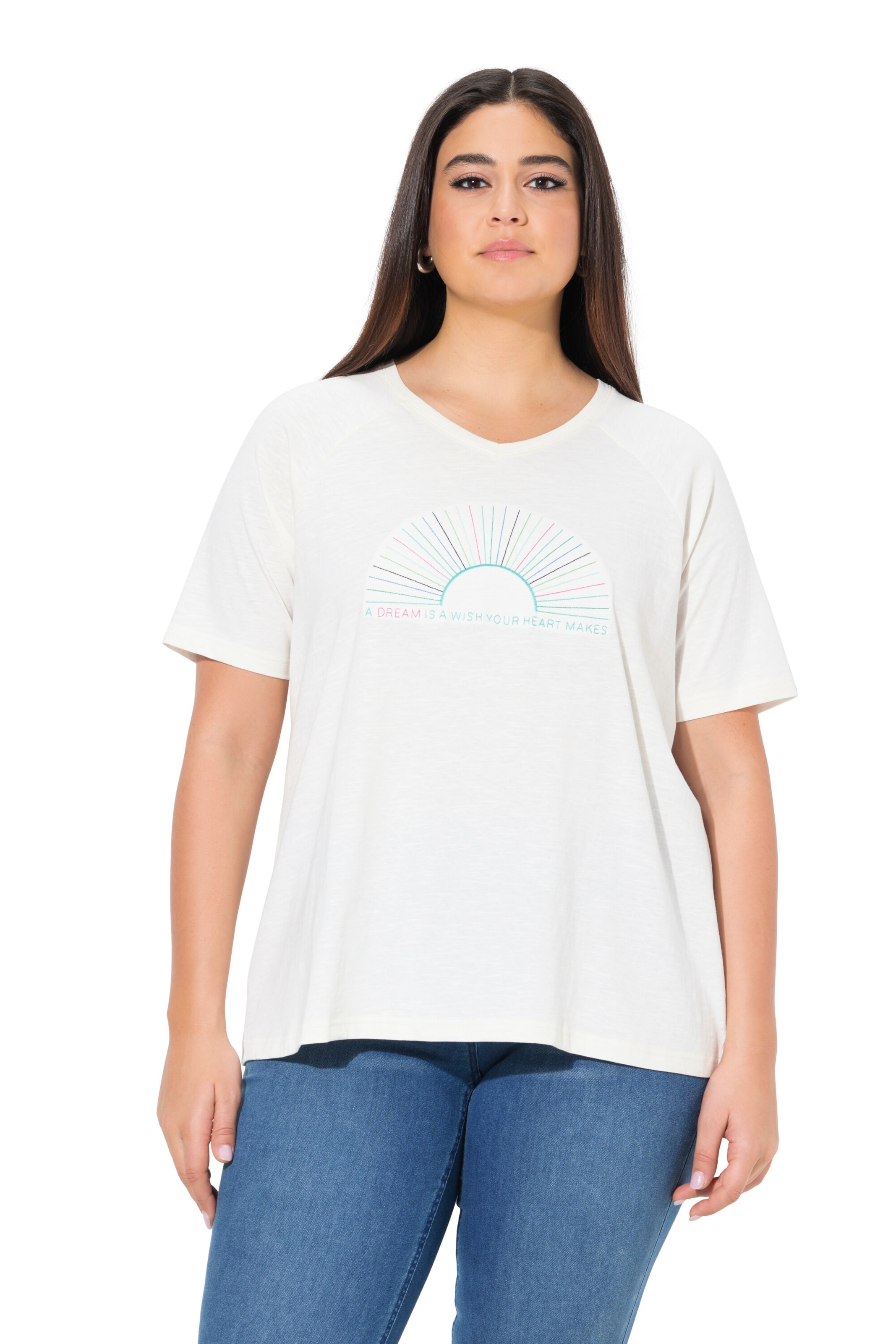 Ulla Popken Majica | bela barva: sprednja stran