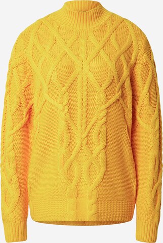 TOMMY HILFIGER Sweater 'RELAXED CABLE MOCK' in Orange: front