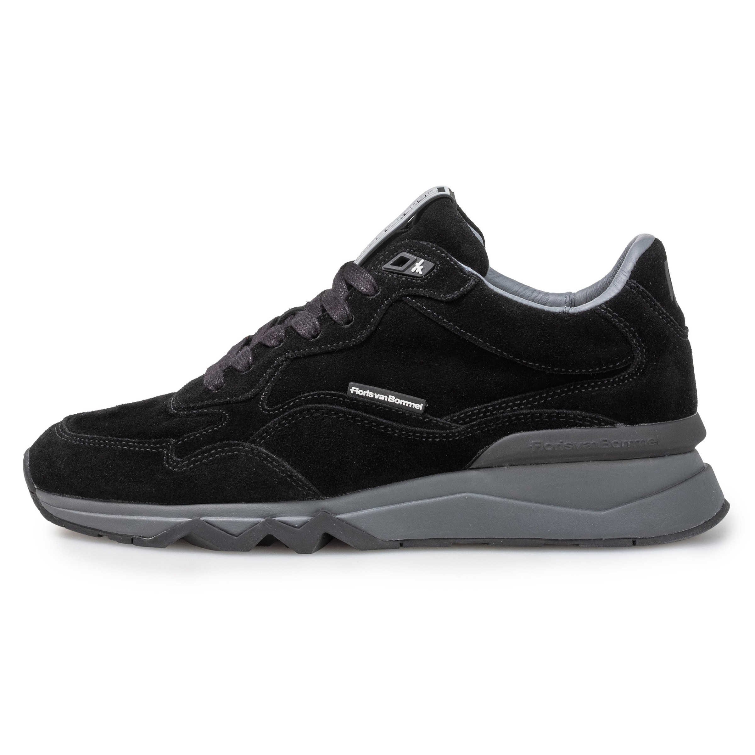 Sneaker bassa 'De Zager 10' di Floris van Bommel in nero: frontale