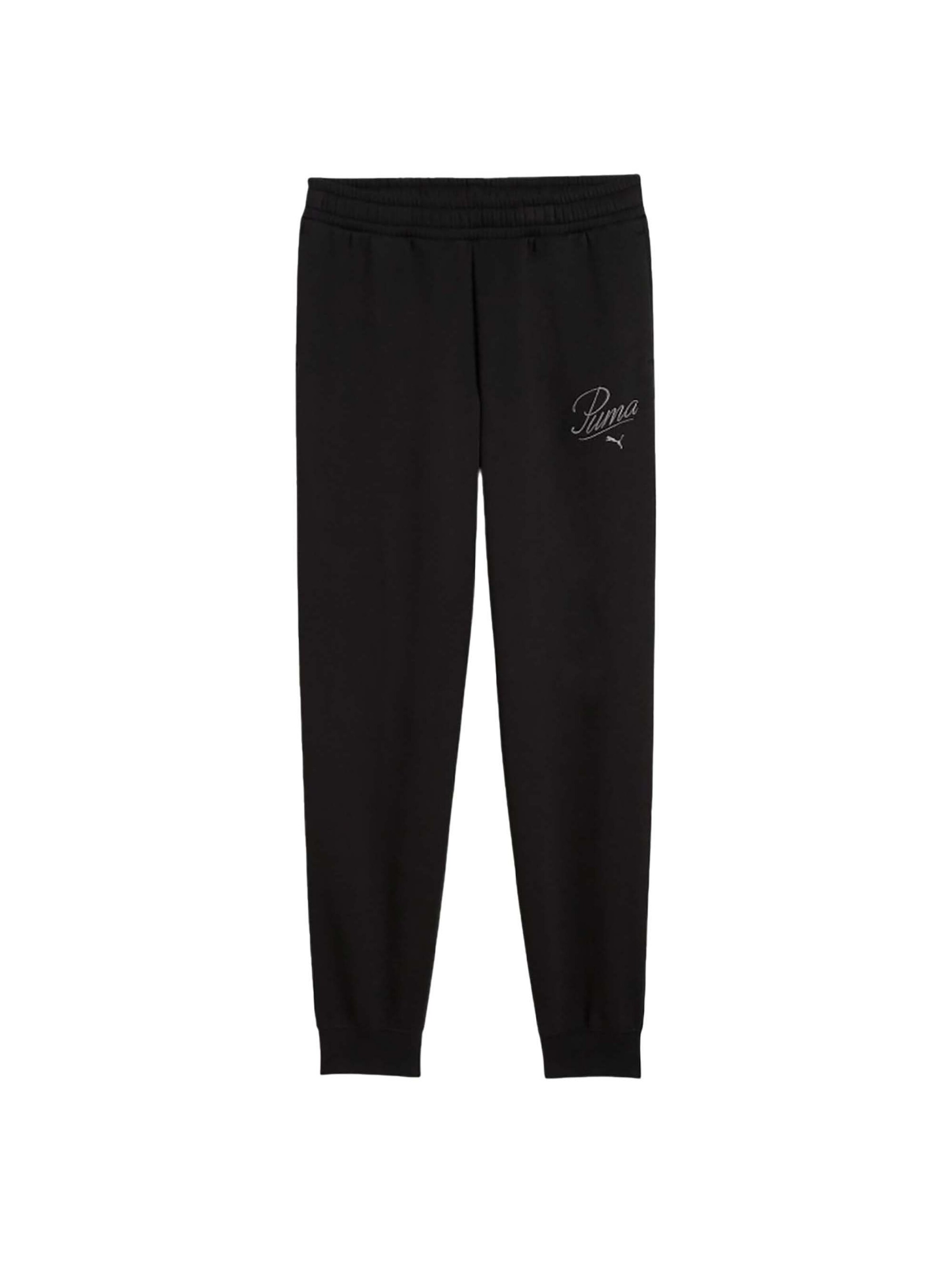 Pantalon 'ESSENTIALS SCRIPT' PUMA en noir : devant