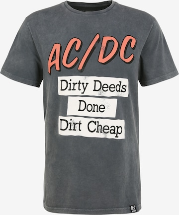 T-Shirt 'ACDC Dirty Deeds Done Cheap' Recovered en gris : devant