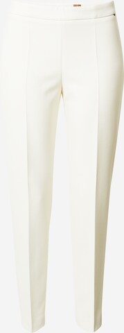 BOSS Normální Kalhoty 'Tiluna' – bílá: přední strana