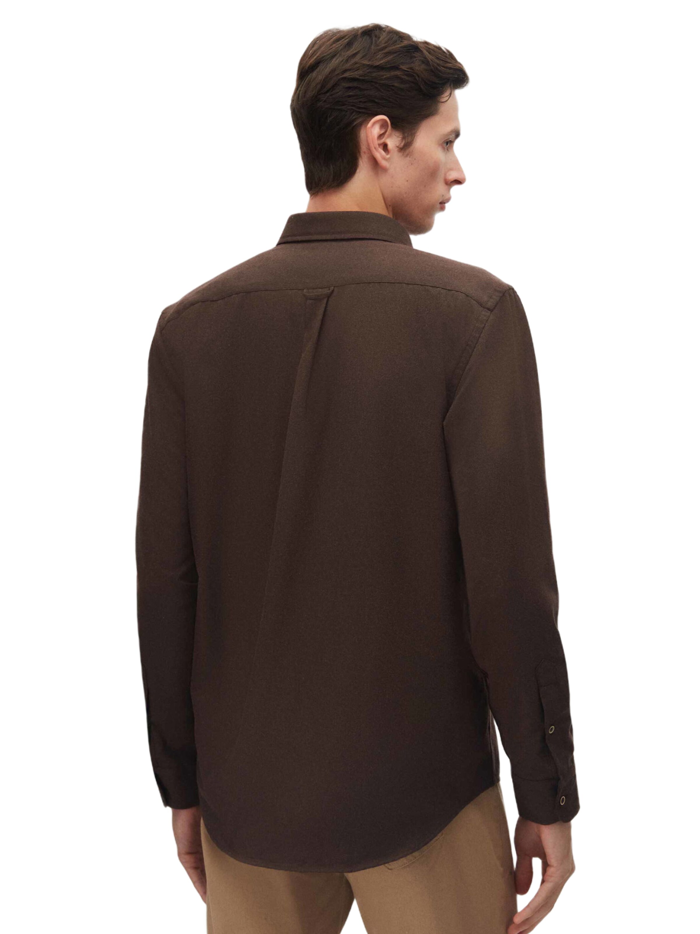 D’S Damat Regular fit Overhemd in Bruin