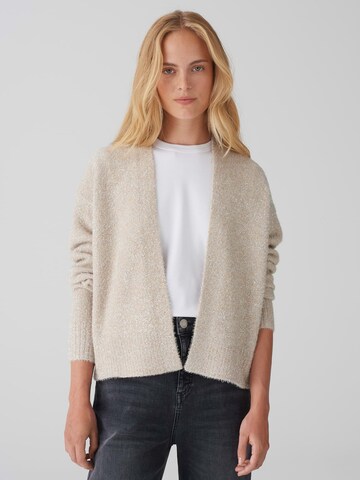 OPUS Gebreid vest 'Dametta' in Beige: voorkant