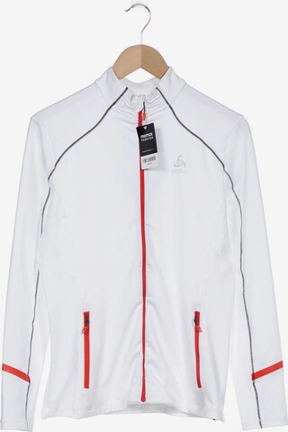 ODLO Sweatshirt & Zip-Up Hoodie in M in White: front