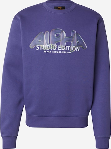 ALPHA INDUSTRIES Mikina 'Studio Edition Vibe' - Fialová: predná strana
