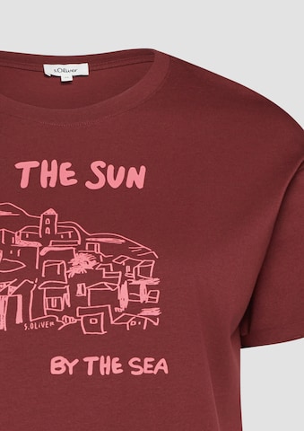 T-shirt s.Oliver CURVE en rouge