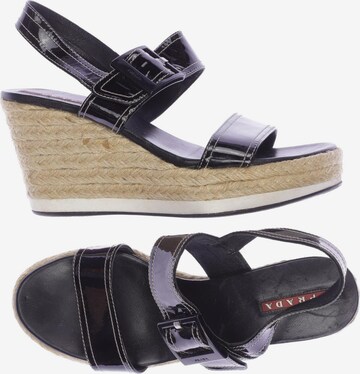 PRADA Sandals & High-Heeled Sandals in 37 in Black: front