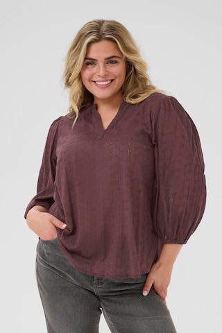 KAFFE CURVE Bluse 'Maia' i brun: forside