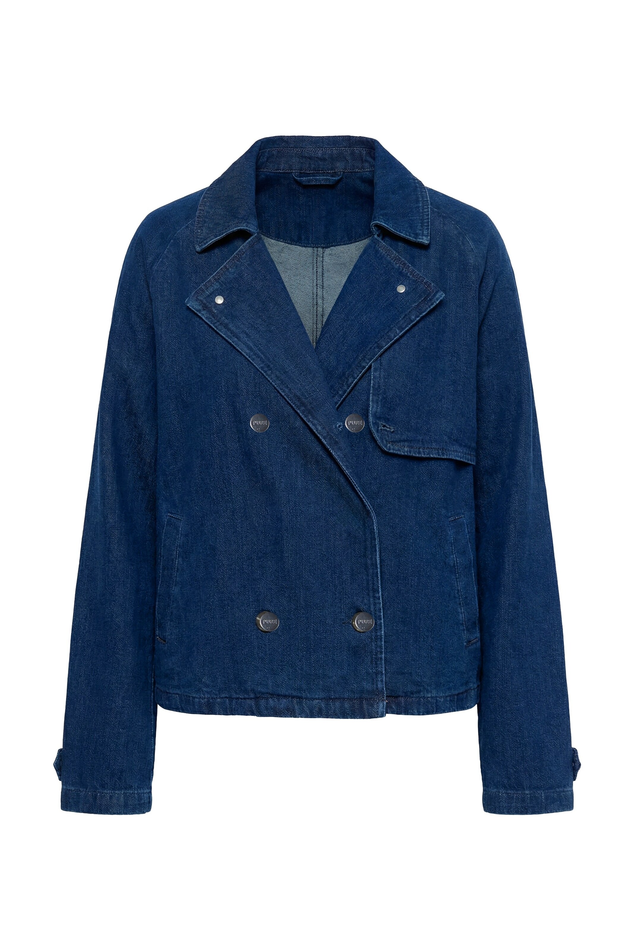 Ulla Popken Übergangsjacke in Blau: Vorderseite