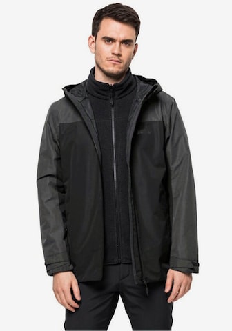 JACK WOLFSKIN Outdoor jacket 'Taubenberg' in Grey: front