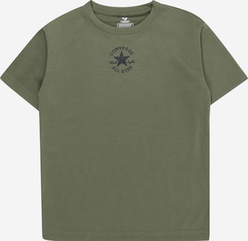 T-Shirt CONVERSE en vert : devant