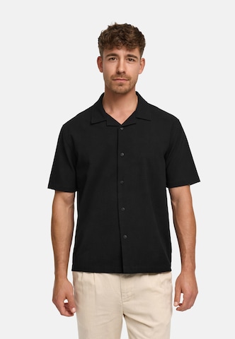 INDICODE JEANS Regular fit Button Up Shirt 'INDaminos' in Black: front