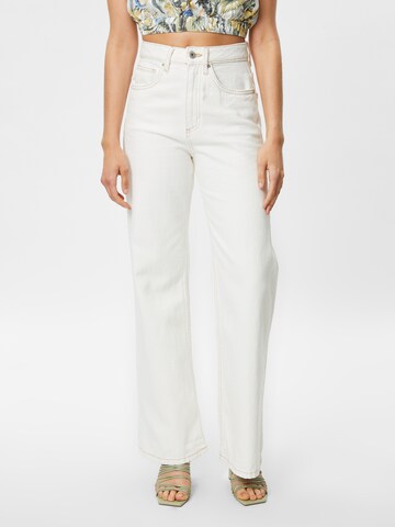 Cotton On Zvonové kalhoty Džíny – bílá: přední strana