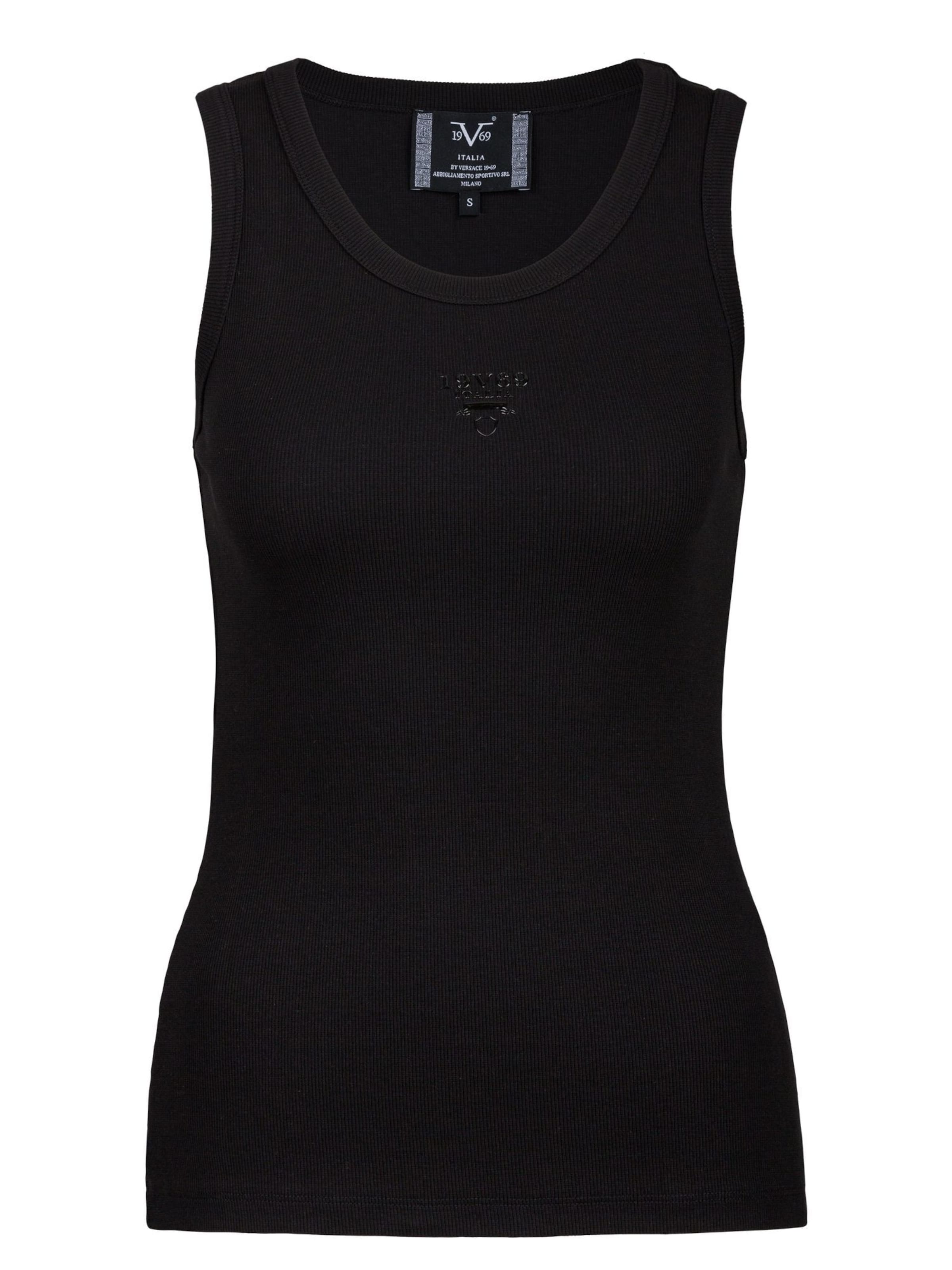 19V69 ITALIA Top 'Benice' in Zwart: voorkant
