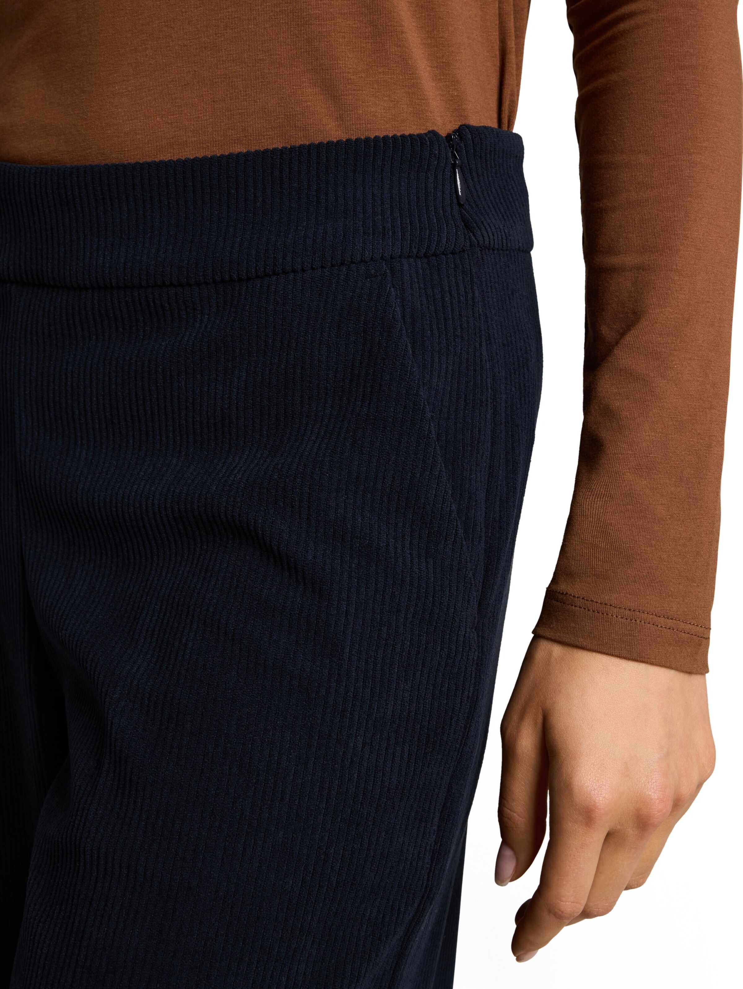 TOM TAILOR Wide leg Pantalon 'Lea' in Blauw