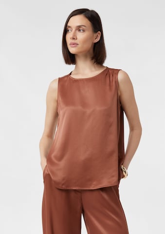 Chemisier COMMA en marron : devant