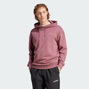 ADIDAS TERREX Athletic Sweatshirt in Pink: front
