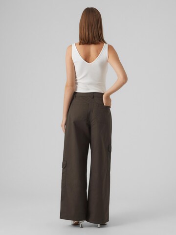 VERO MODA Wide Leg Hose 'JOSIE' in Grün