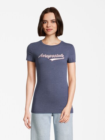 AÉROPOSTALE T-Shirt 'JKI SCRIPT' in Blau: predná strana