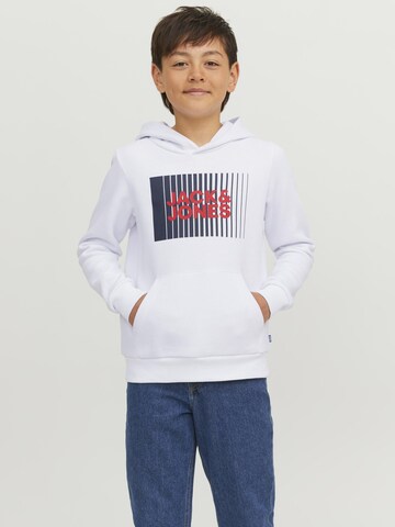 Jack & Jones Junior Collegepaita värissä valkoinen: etupuoli