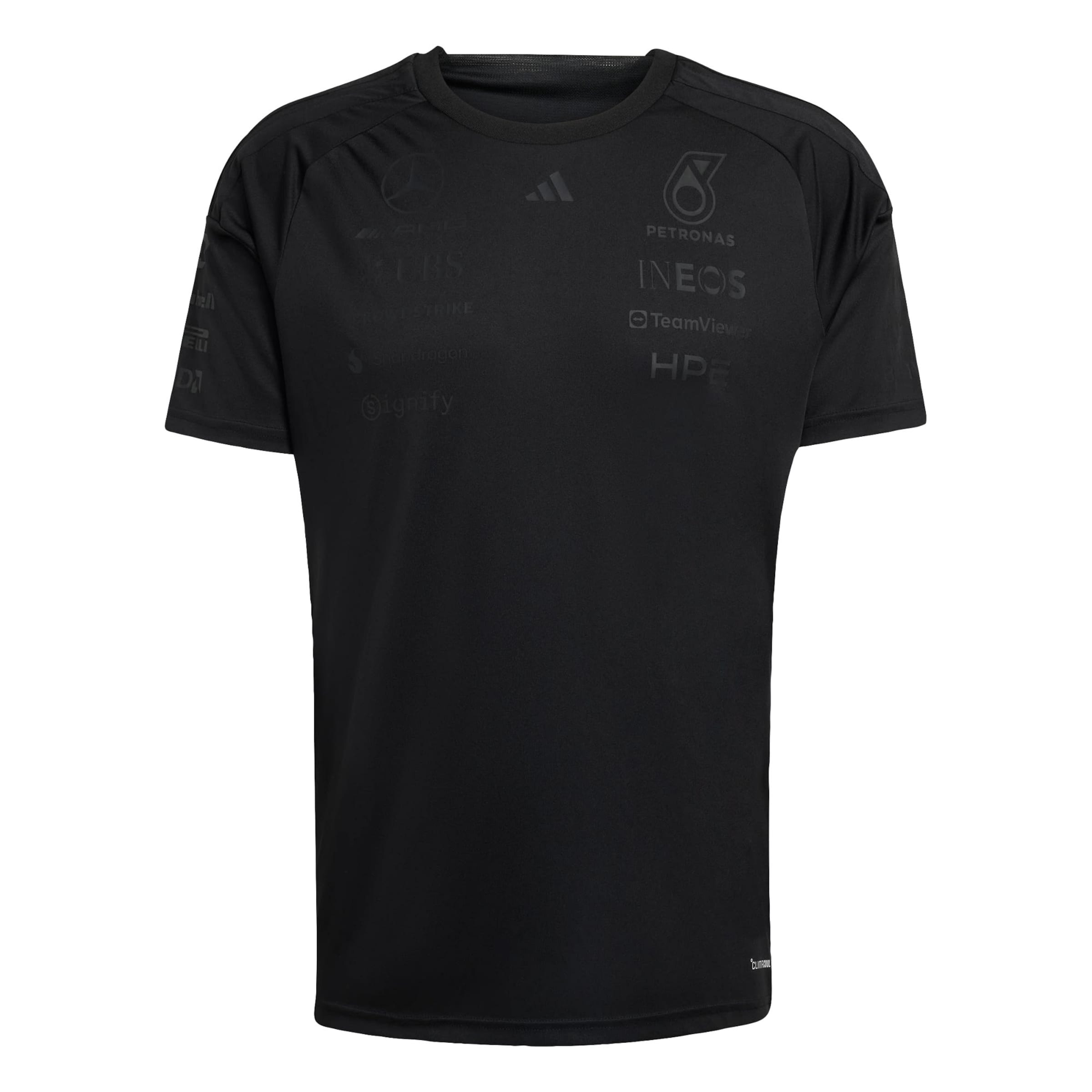 ADIDAS PERFORMANCE - Camiseta funcional 'Mercedes - AMG Petronas Formula 1 Team Night Driver' en negro: frente
